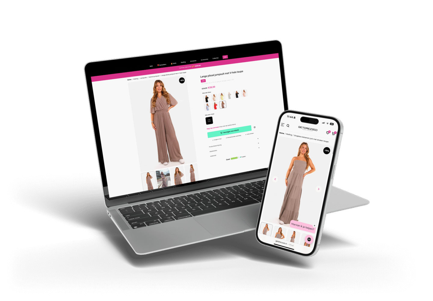 Nieuwe Techniek Voor Getdrezzed En De Website Werkt Goed Op Mobiel En Laptop