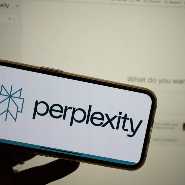 Roosendaal, The Netherlands February 2, 2025: A Mobile Phone Screen Displaying The Logo Of Perplexity Ai, A Conversational Ai Search Engine, With The Company Website In The Background.