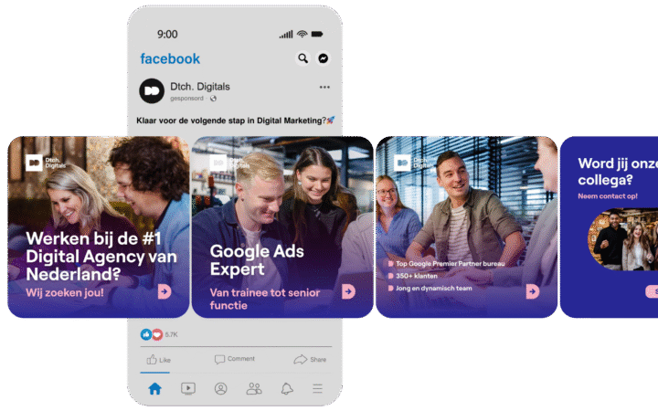 Voorbeeld Op Facebook (meta) Voor Een Vacature Van Dtch Digitals Social Media Adverteren