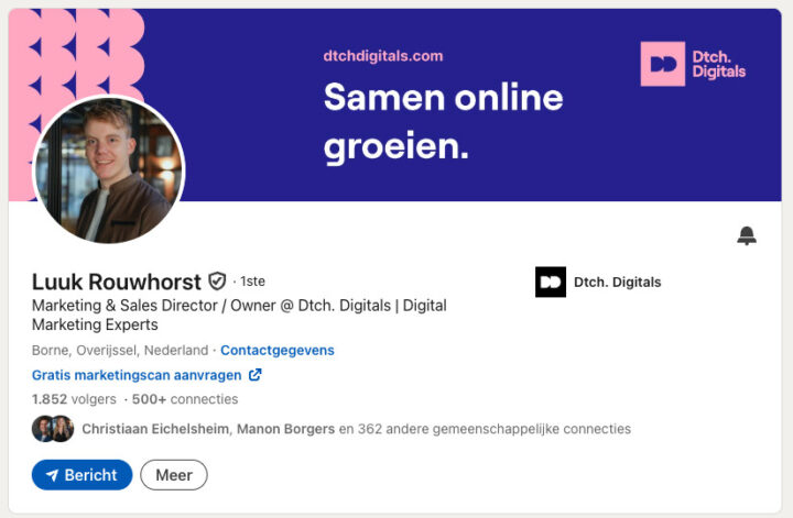 Voorbeeld Van Huisstijl Van Bedrijfspagina Doorgetrokken Naar Medewerkers
