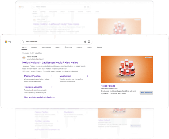 Voorbeeld Advertentie Microsoft Bing Helios