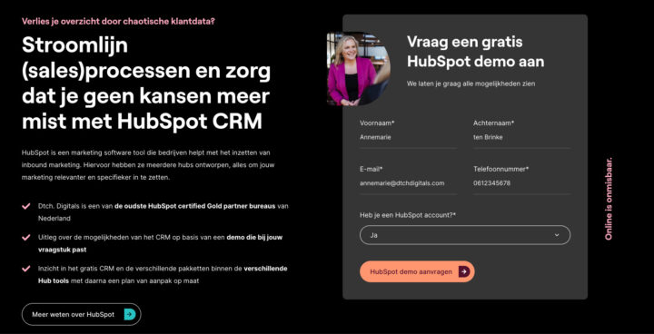 Voorbeeld Vooraf Ingevulde Velden In Hubspot Leadgeneratie