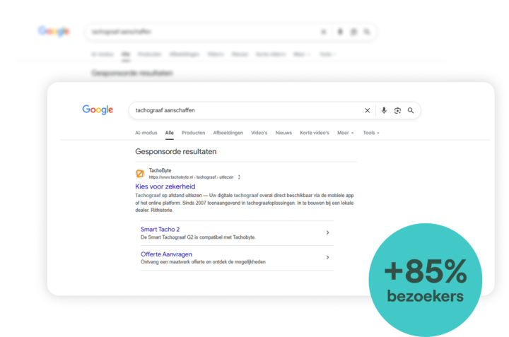 85% Meer Websitebezoekers En 31% Meer Offerte Aanvragen Voor Tachobyte Case