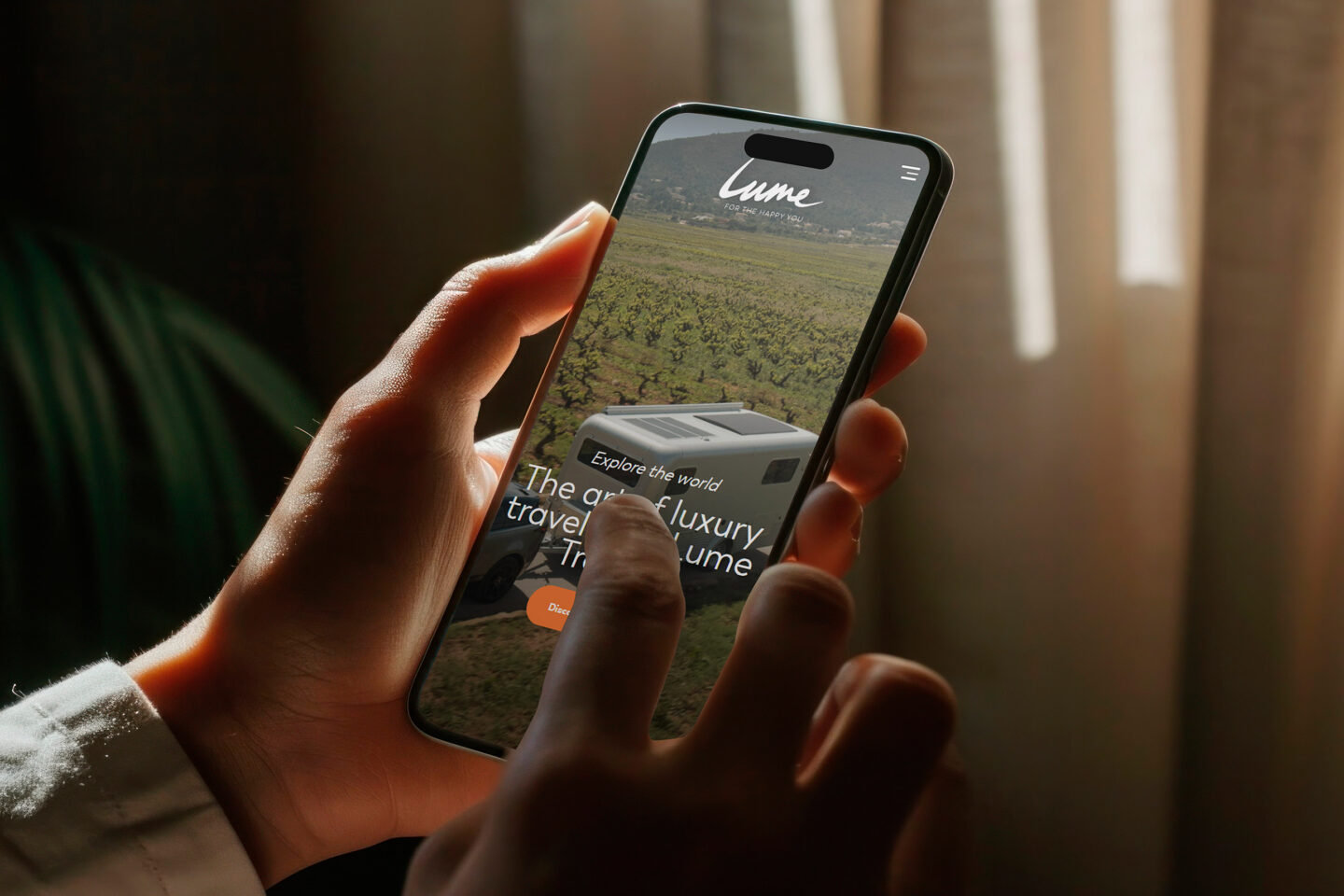 Lume Traveler Mobiele Homepage
