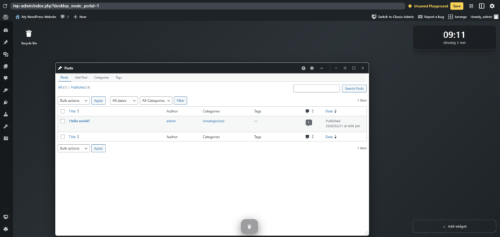Wordpress Desktop Mode 2