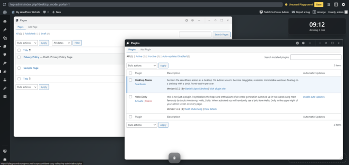 Wordpress Desktop Mode 3