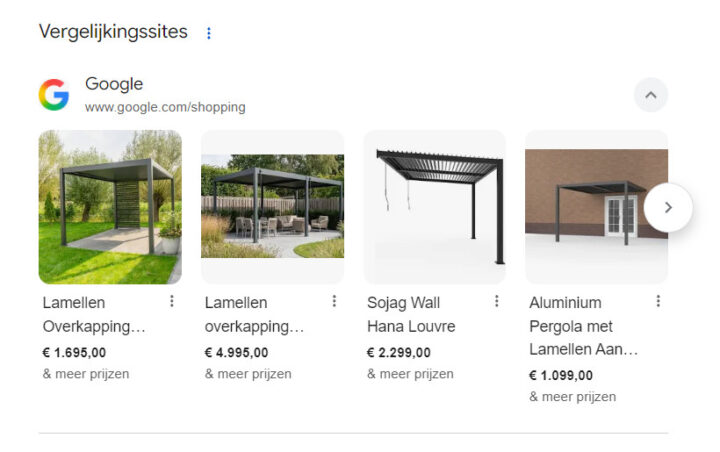 Vergelijkingssite Met Producten Google