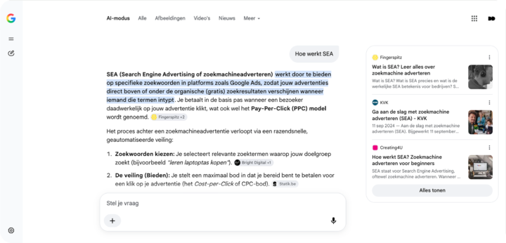 Google Ai modus